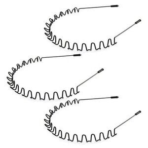 ⚡Men D-New 3pcs Metal Fashion Unisex Wavy Outdoor Sports Simple Elastic Headband